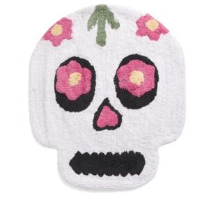 VISTA HOME FASHIONS 27x32 Figural Floral Skull Rug